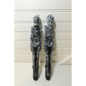 Vintage Robert Alan Skeleton Taper Candles 10 inch NWOT‎ Gothic Skull Halloween